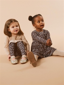 NAME IT Leopard Kjole Sys Oxford Tan